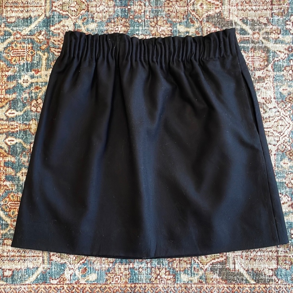 JCrew black wool mini skirt - size 4